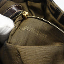 FENDI Zucca Canvas Mamma Baguette Shoulder Bag Brown Black Auth 195009M-21