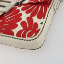 FENDI Mamma Baguette Hand Bag Canvas Red Silver Auth 195011SM-15