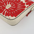 FENDI Mamma Baguette Hand Bag Canvas Red Silver Auth 195011SM-17