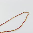 BALLY Chain Shoulder Bag Leather Red Gold Auth 195012-9