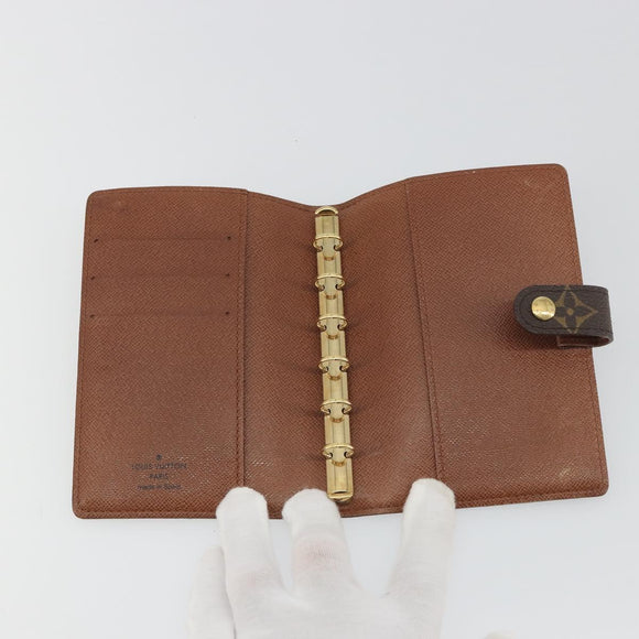 LOUIS VUITTON Monogram Agenda PM Day Planner Cover R20005 LV Auth 195017