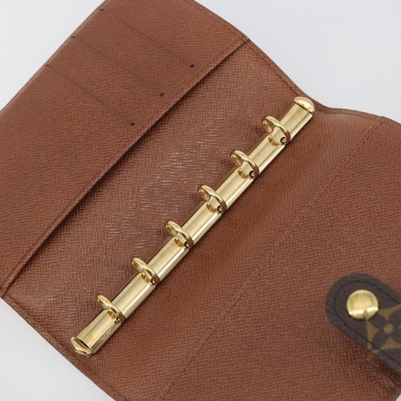 LOUIS VUITTON Monogram Agenda PM Day Planner Cover R20005 LV Auth 195017