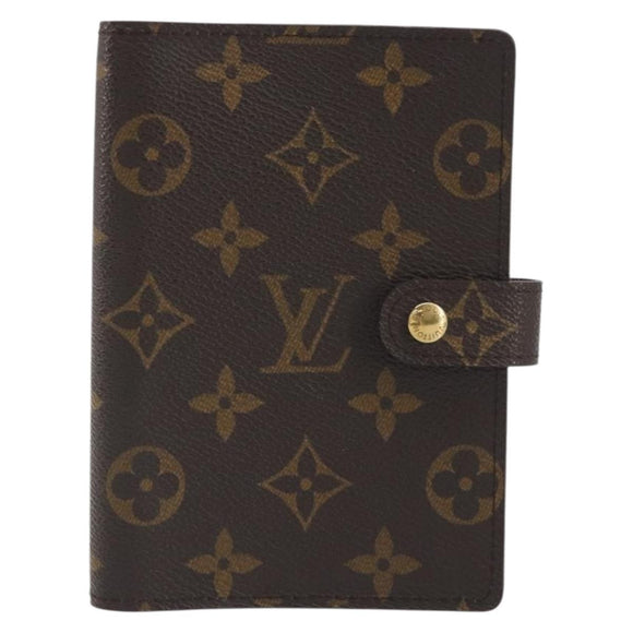 LOUIS VUITTON Monogram Agenda PM Day Planner Cover R20005 LV Auth 195017
