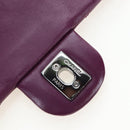 CHANEL Matelasse Chain Shoulder Bag Lamb Skin Purple Silver CC Auth 195019M-20