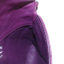 CHANEL Matelasse Chain Shoulder Bag Lamb Skin Purple Silver CC Auth 195019M-22