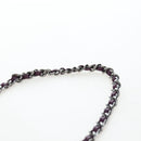 CHANEL Matelasse Chain Shoulder Bag Lamb Skin Purple Silver CC Auth 195019M-8