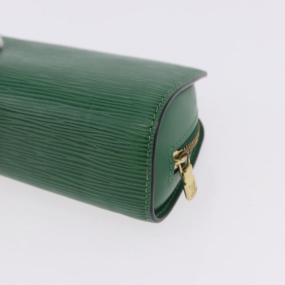 LOUIS VUITTON Epi Dauphine PM Pouch Green M48444 LV Auth 195021