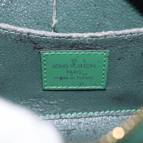 LOUIS VUITTON Epi Dauphine PM Pouch Green M48444 LV Auth 195021