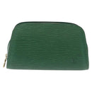 LOUIS VUITTON Epi Dauphine PM Pouch Green M48444 LV Auth 195021-13