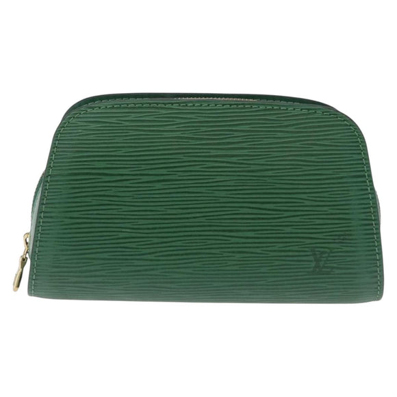 LOUIS VUITTON Epi Dauphine PM Pouch Green M48444 LV Auth 195021