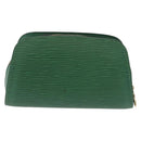 LOUIS VUITTON Epi Dauphine PM Pouch Green M48444 LV Auth 195021-2