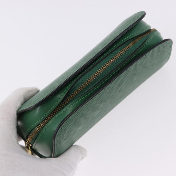 LOUIS VUITTON Epi Dauphine PM Pouch Green M48444 LV Auth 195021