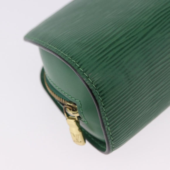 LOUIS VUITTON Epi Dauphine PM Pouch Green M48444 LV Auth 195021