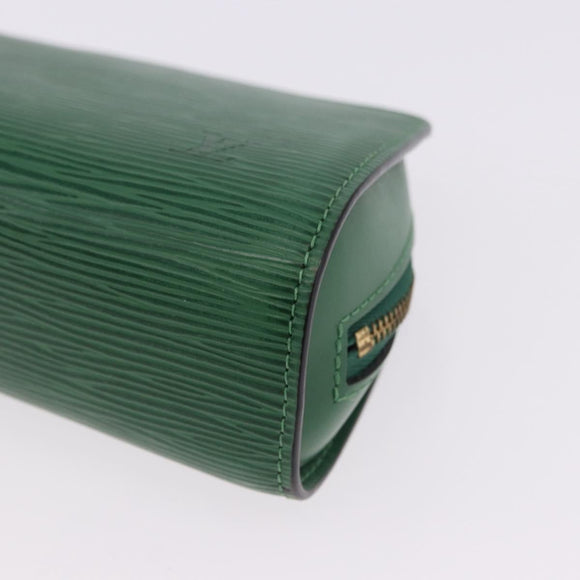 LOUIS VUITTON Epi Dauphine PM Pouch Green M48444 LV Auth 195021