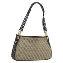 BOTTEGA VENETA Shoulder Bag Canvas Beige Gold Auth 195022-1