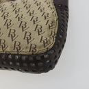 BOTTEGA VENETA Shoulder Bag Canvas Beige Gold Auth 195022-10