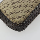 BOTTEGA VENETA Shoulder Bag Canvas Beige Gold Auth 195022-13