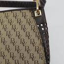 BOTTEGA VENETA Shoulder Bag Canvas Beige Gold Auth 195022-14
