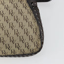 BOTTEGA VENETA Shoulder Bag Canvas Beige Gold Auth 195022-15