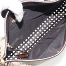 BOTTEGA VENETA Shoulder Bag Canvas Beige Gold Auth 195022-18
