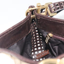 BOTTEGA VENETA Shoulder Bag Canvas Beige Gold Auth 195022-20