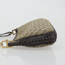 BOTTEGA VENETA Shoulder Bag Canvas Beige Gold Auth 195022-5