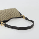 BOTTEGA VENETA Shoulder Bag Canvas Beige Gold Auth 195022-7