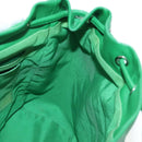 CHANEL Matelasse Chain Shoulder Backpack Lamb Skin Green Silver CC Auth 195024M-23