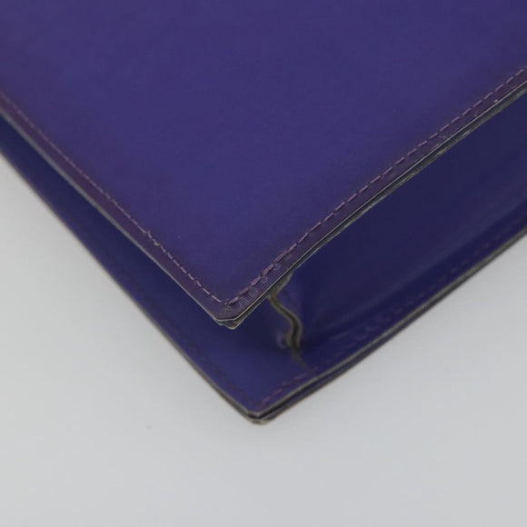 CHANEL Hologram COCO Mark Chain Shoulder Bag Vinyl Purple Silver CC Auth 195025A