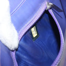 CHANEL Hologram COCO Mark Chain Shoulder Bag Vinyl Purple Silver CC Auth 195025A-11