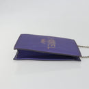 CHANEL Hologram COCO Mark Chain Shoulder Bag Vinyl Purple Silver CC Auth 195025A-3