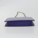 CHANEL Hologram COCO Mark Chain Shoulder Bag Vinyl Purple Silver CC Auth 195025A-5