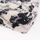 CHANEL Matelasse 25 Airline Shoulder Bag Canvas White Silver CC Auth 195026SAM-13