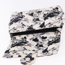CHANEL Matelasse 25 Airline Shoulder Bag Canvas White Silver CC Auth 195026SAM-15