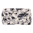 CHANEL Matelasse 25 Airline Shoulder Bag Canvas White Silver CC Auth 195026SAM-3