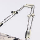 CHANEL Matelasse 25 Airline Shoulder Bag Canvas White Silver CC Auth 195026SAM-8