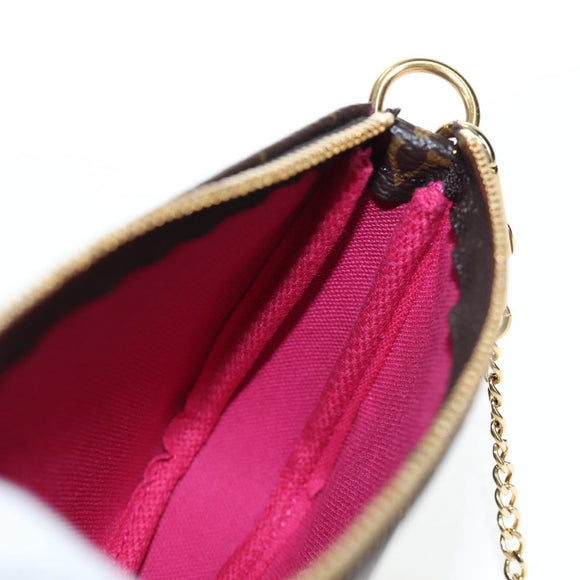 LOUIS VUITTON Monogram Vivienne Mini Pochette Accessoires M69752 LV Auth 195027M