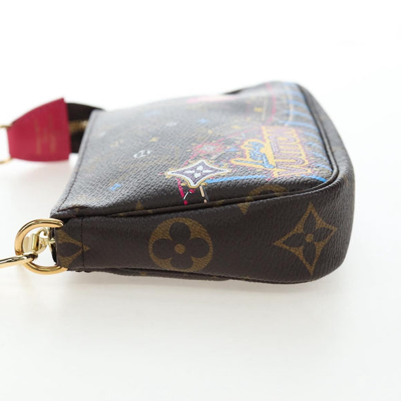 LOUIS VUITTON Monogram Vivienne Mini Pochette Accessoires M69752 LV Auth 195027M