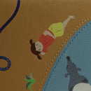 LOEWE Wallet Leather Suna Fujita Collaboration Brown Silver Auth 195028M-19