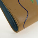 LOEWE Wallet Leather Suna Fujita Collaboration Brown Silver Auth 195028M-7