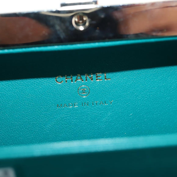 CHANEL Matelasse Chain Shoulder Bag Lamb Skin Green Gold CC Auth 195029SM