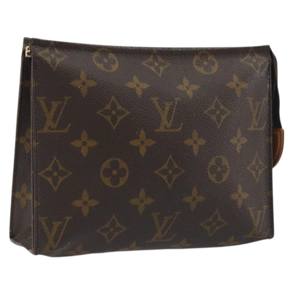 LOUIS VUITTON Monogram Poche Toilette 19 Pouch M47544 LV Auth 195034