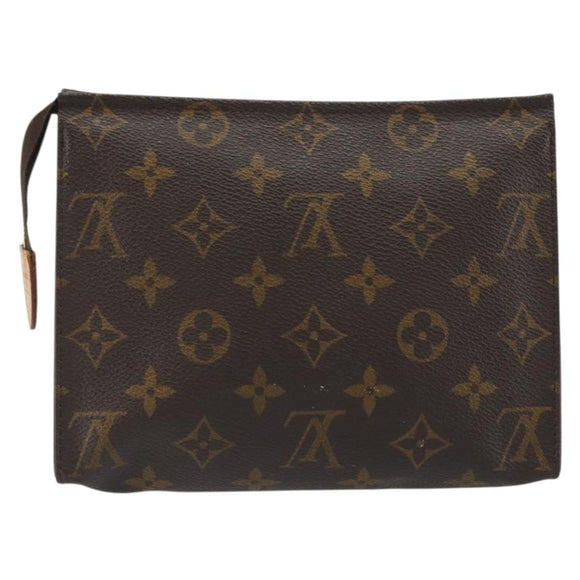 LOUIS VUITTON Monogram Poche Toilette 19 Pouch M47544 LV Auth 195034