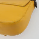 BALLY Shoulder Bag Leather Yellow Gold Auth 195037A-16