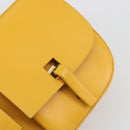 BALLY Shoulder Bag Leather Yellow Gold Auth 195037A-19