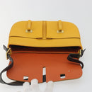 BALLY Shoulder Bag Leather Yellow Gold Auth 195037A-9