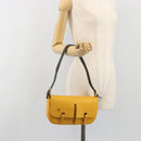 BALLY Shoulder Bag Leather Yellow Gold Auth 195037A-26