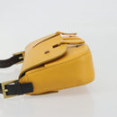 BALLY Shoulder Bag Leather Yellow Gold Auth 195037A-4