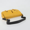 BALLY Shoulder Bag Leather Yellow Gold Auth 195037A-7
