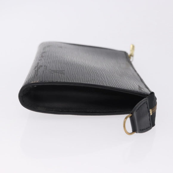 LOUIS VUITTON Epi Pochette Accessoires Accessory Pouch Black M52982 Auth 195038